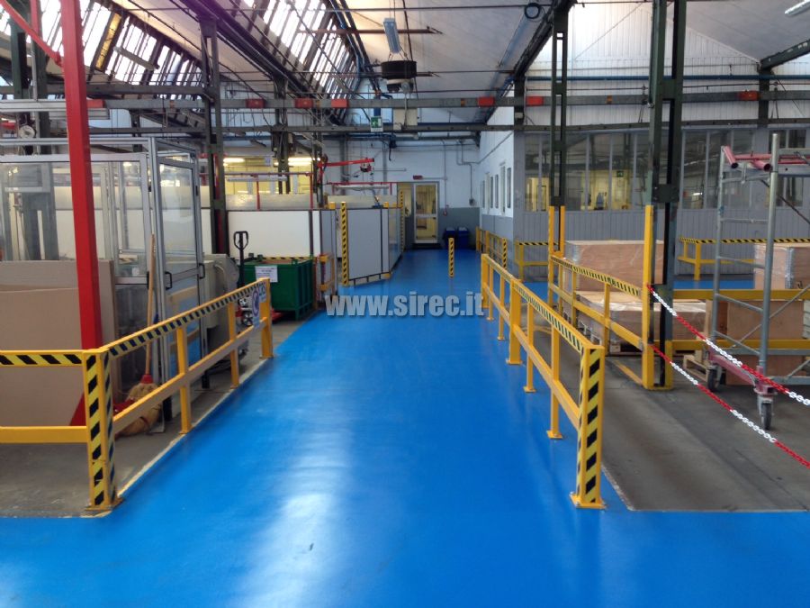 Resin floor spatula Epoxibeton plant Varano de ' Melegari